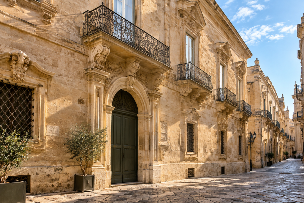 La Fiermontina Palazzo Bozzi Corso, an 18th-century palace on Via Umberto I in Lecce.